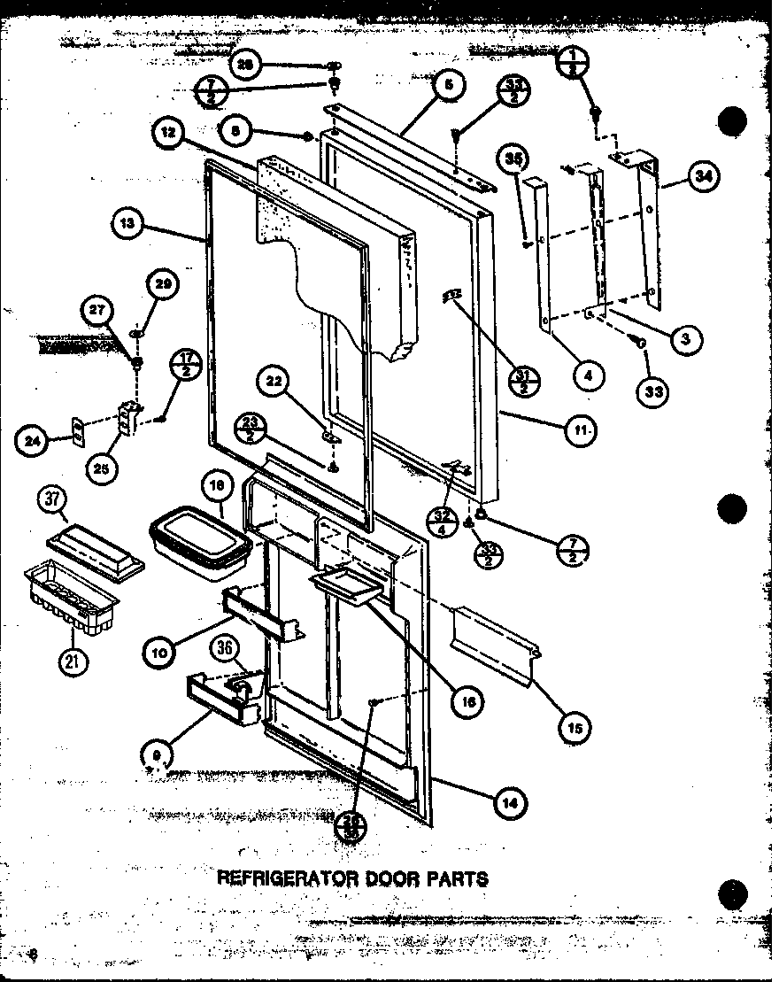 REFRIGERATOR DOOR PARTS (TX18M/P7858506W) (TX18M/P7858507W) (TXI18M/P7858516W) (TXI18M/P7858517W) (TX18MB/P7858530W) (TX18MB/P7858531W)