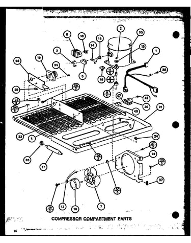 Compressor compartment parts (tx18m/p7858506w) (tx18m/p7858507w) (txi18m/p7858516w) (txi18m/p7858517w) (tx18mb/p7858530w) (tx18mb/p7858531w)