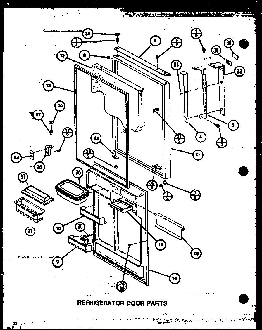 REFRIGERATOR DOOR PARTS (TX20M/P7858508W) (TX20M/P7858509W) (TXI20M/P7858518W) (TXI20M/P7858519W) (TX20MB/P7858532W) (TX20MB/P7858533W)