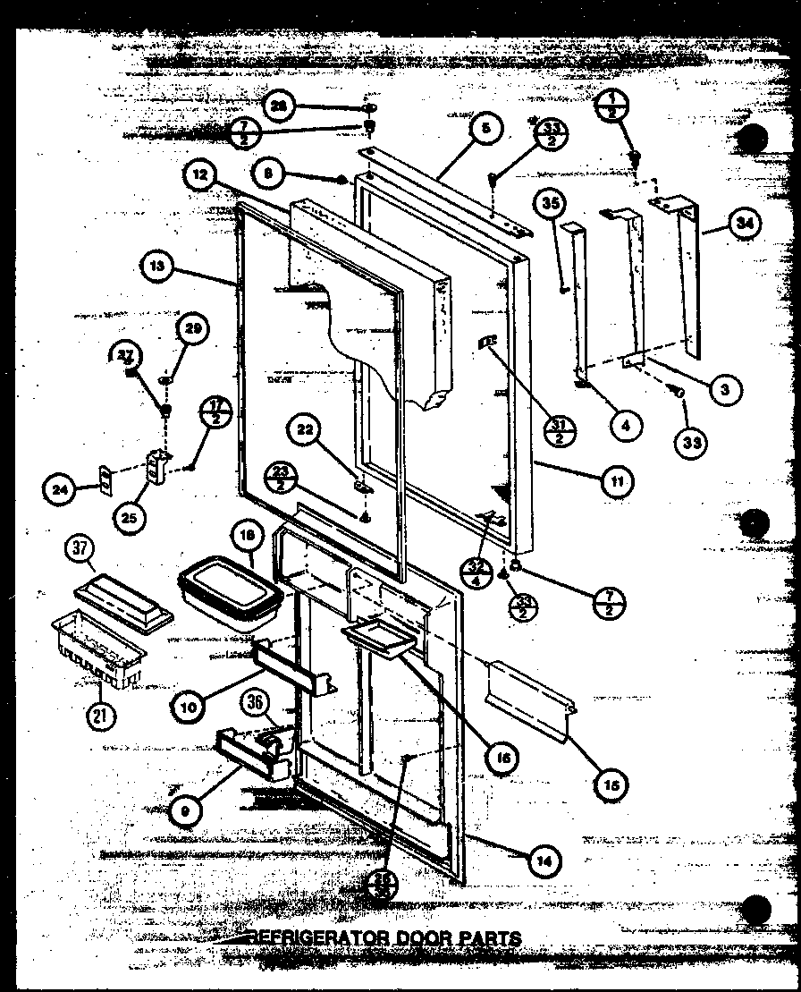 Refrigerator door parts (tl18m/p7858511w) (tl18m/p7858512w) (tli18m/p7858521w) (tli18m/p7858522w)