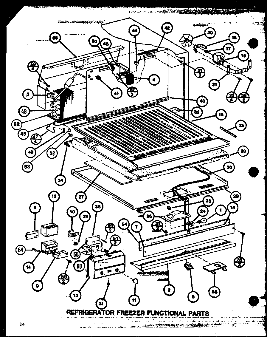 Refrigerator freezer functional parts (tl18m/p7858511w) (tl18m/p7858512w) (tli18m/p7858521w) (tli18m/p7858522w)
