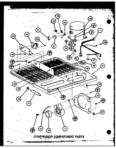Compressor compartment parts (tl18m/p7858511w) (tl18m/p7858512w) (tli18m/p7858521w) (tli18m/p7858522w)