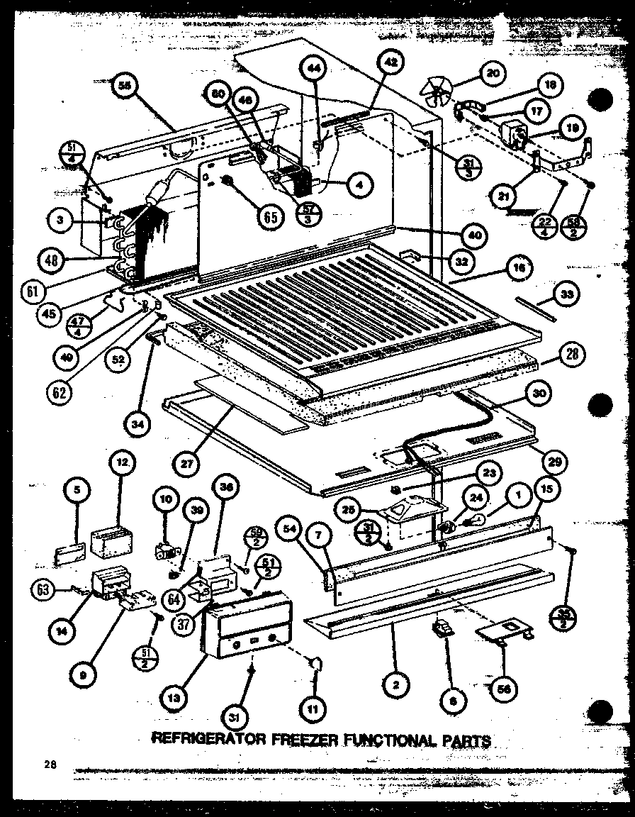 Refrigerator freezer functional parts (tl20m/p7858513w) (tl20m/p7858514w) (tli20m/p7858523w) (tli20m/p7858524w)