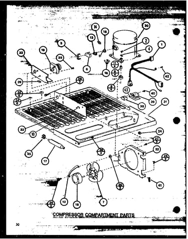 Compressor compartment parts (tl20m/p7858513w) (tl20m/p7858514w) (tli20m/p7858523w) (tli20m/p7858524w)