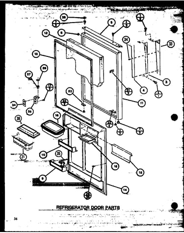 Refrigerator door parts (tl22m/p7858515w) (tli22m/p7858525w)