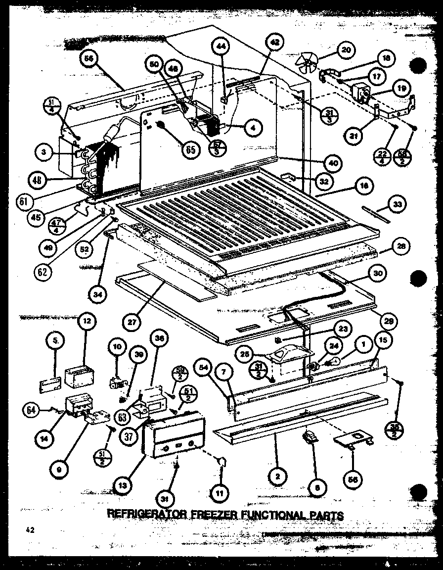 Refrigerator freezer functional parts (tl22m/p7858515w) (tli22m/p7858525w)