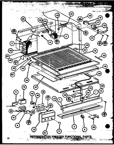 Refrigerator freezer functional parts