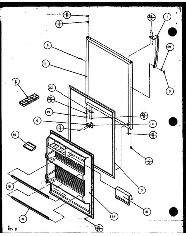 Refrigerator door (tr18qbw/p1111303ww) (tr18qbg/p1111303wg) (tr18qbl/p1111303wl) (tr18qbw/p111304ww) (tr18qbl/p1111304wl) (tr18qbg/p1111304wg) (tr18qb2w/p1111308ww) (tr18qb2l/p1111308wl) (trg18qbw/p1111310ww) (trg18qbg/p1111310wg) (trg18qbl/p1111310wl) (t