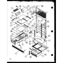 Amana TX20QBG-P1111704WG refrigerator shelving and drawers diagram