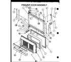 Amana 86855-P1116907WE freezer door assembly diagram
