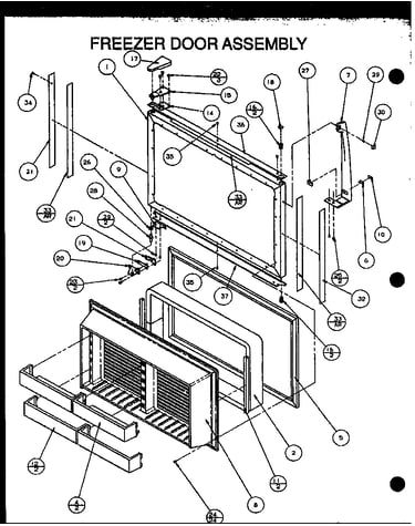 Freezer door assembly