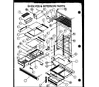 Amana 86855-P1116907WE shelves & interior parts diagram
