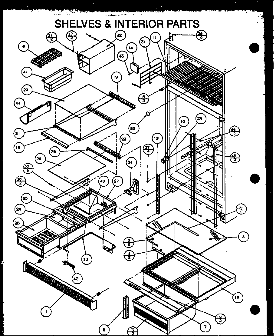 Shelves & interior parts