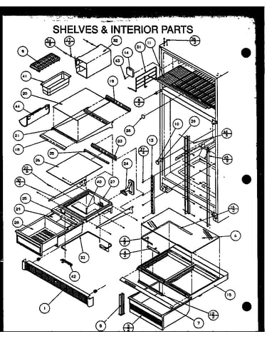 Shelves & interior parts