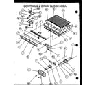 Amana 86855-P1116907WE controls & drain block area diagram