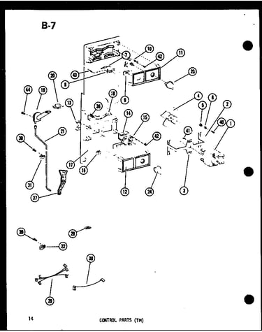 Control parts (tm) (tm14d-c/p73953-23wc) (tm14d-a/p73953-23wa) (tm14d-g/p73953-23wg) (tm14d/p73953-23w) (tm14d-l/p73953-23wl) (tm14d-c/p74645-1wc) (tm14d/p74645-1w) (tm14d-a/p74645-1wa) (tm14d-l/p74645-1wl) (tm14d-g/p74645-1wg) (tm14d-c/p74645-2wc) (tm14d