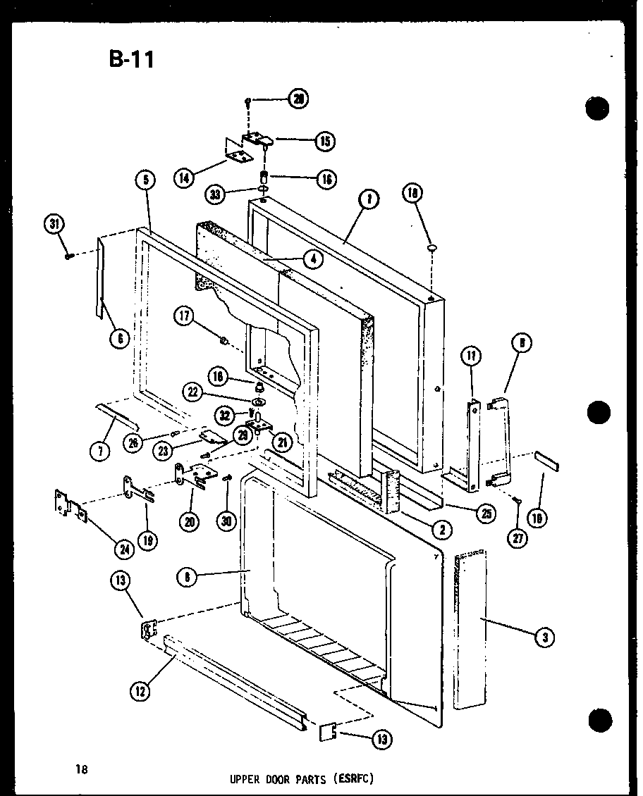 UPPER DOOR PARTS (ESRFC) (ESRFC-14D/P73935-25W) (ESRFC14D-G/P73953-25WG) (ESRFC14D-A/P73953-25WA) (ESRFC14D-C/P73953-25WC) (ESRFC14D/P73953-25W) (ESRFC14D-L/P73953-25WL) (ESRFC14D-A/P74645-3WA) (ESRFC14D-G/P74645-3WG) (ESRFC14D-C/P74645-3WC) (ESRFC14D-L/P