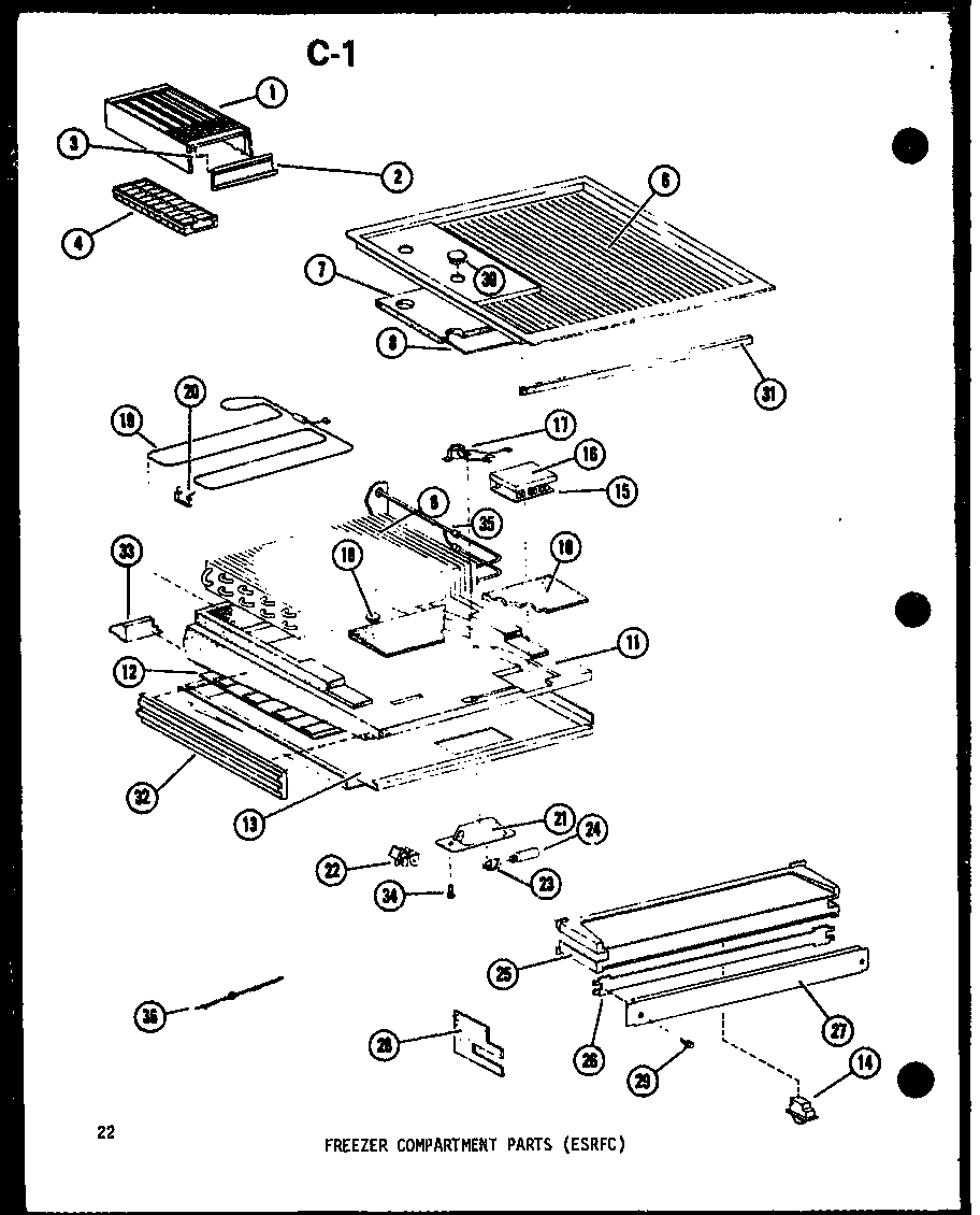 FREEZER COMPARTMENT PARTS (ESRFC) (ESRFC-14D/P73935-25W) (ESRFC14D-G/P73953-25WG) (ESRFC14D-A/P73953-25WA) (ESRFC14D-C/P73953-25WC) (ESRFC14D/P73953-25W) (ESRFC14D-L/P73953-25WL) (ESRFC14D-A/P74645-3WA) (ESRFC14D-G/P74645-3WG) (ESRFC14D-C/P74645-3WC) (ESR