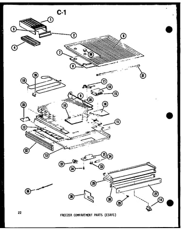Freezer compartment parts (esrfc) (esrfc-14d/p73935-25w) (esrfc14d-g/p73953-25wg) (esrfc14d-a/p73953-25wa) (esrfc14d-c/p73953-25wc) (esrfc14d/p73953-25w) (esrfc14d-l/p73953-25wl) (esrfc14d-a/p74645-3wa) (esrfc14d-g/p74645-3wg) (esrfc14d-c/p74645-3wc) (esr