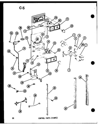 Control parts (esrfc) (esrfc-14d/p73935-25w) (esrfc14d-g/p73953-25wg) (esrfc14d-a/p73953-25wa) (esrfc14d-c/p73953-25wc) (esrfc14d/p73953-25w) (esrfc14d-l/p73953-25wl) (esrfc14d-a/p74645-3wa) (esrfc14d-g/p74645-3wg) (esrfc14d-c/p74645-3wc) (esrfc14d-l/p746