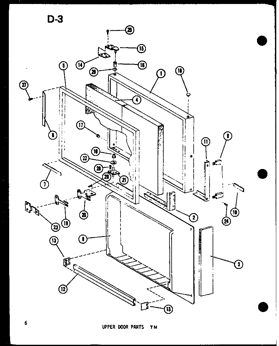 UPPER DOOR PARTS TM (TM14E-C/P74645-11WC) (TM14E-A/P74645-11WA) (TM14E-G/P74645-11WG) (TM14E/P74645-11W) (TM14E-L/P74645-11WL) (TM16E-L/P74645-13WL) (TM16E/P74645-13W) (TM16E-G/P74645-13WG) (TM16E-C/P74645-13WC) (TM16E-A/P74645-13WA)