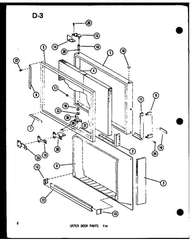 Upper door parts tm (tm14e-c/p74645-11wc) (tm14e-a/p74645-11wa) (tm14e-g/p74645-11wg) (tm14e/p74645-11w) (tm14e-l/p74645-11wl) (tm16e-l/p74645-13wl) (tm16e/p74645-13w) (tm16e-g/p74645-13wg) (tm16e-c/p74645-13wc) (tm16e-a/p74645-13wa)