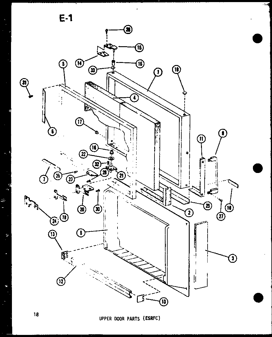 UPPER DOOR PARTS (ESRFC) (ESRFC14E-G/P74645-12WG) (ESRFC14E-A/P74645-12WA) (ESRFC14E-C/P74645-12WC) (ESRFC14E-L/P74645-12WL) (ESRFC14E/P74645-12W) (ESRFC16E-C/P74645-14WC) (ESRFC16E/P74645-14W) (ESRFC16E-A/P74645-14WA) (ESRFC16E-L/P74645-14WL) (ESRFC16E-G