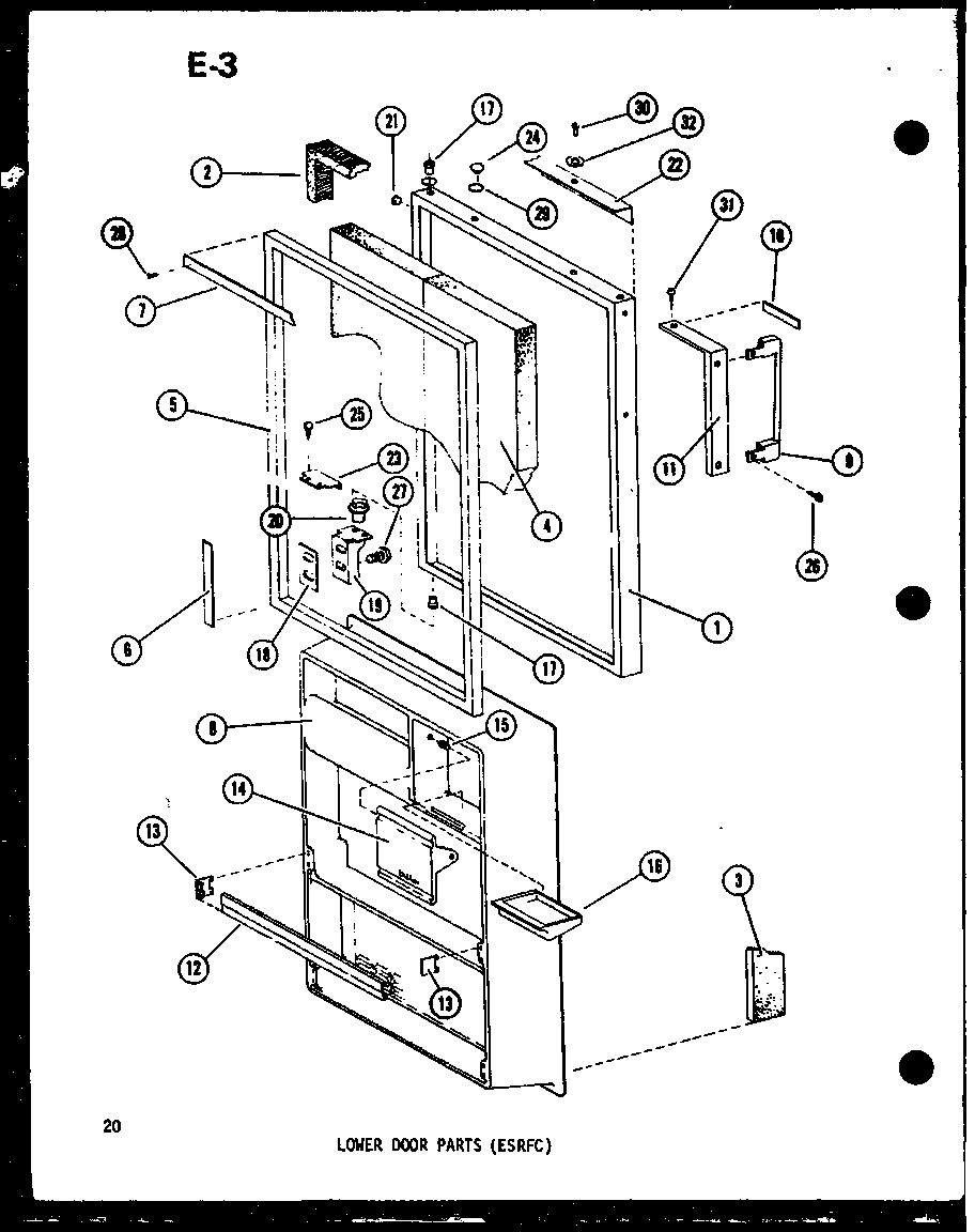 LOWER DOOR PARTS (ESRFC) (ESRFC14E-G/P74645-12WG) (ESRFC14E-A/P74645-12WA) (ESRFC14E-C/P74645-12WC) (ESRFC14E-L/P74645-12WL) (ESRFC14E/P74645-12W) (ESRFC16E-C/P74645-14WC) (ESRFC16E/P74645-14W) (ESRFC16E-A/P74645-14WA) (ESRFC16E-L/P74645-14WL) (ESRFC16E-G