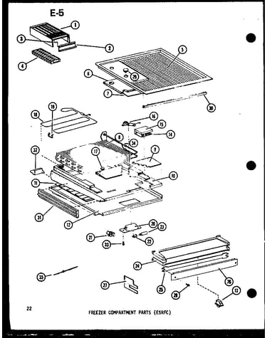 Freezer compartment parts (esrfc) (esrfc14e-g/p74645-12wg) (esrfc14e-a/p74645-12wa) (esrfc14e-c/p74645-12wc) (esrfc14e-l/p74645-12wl) (esrfc14e/p74645-12w) (esrfc16e-c/p74645-14wc) (esrfc16e/p74645-14w) (esrfc16e-a/p74645-14wa) (esrfc16e-l/p74645-14wl) (e