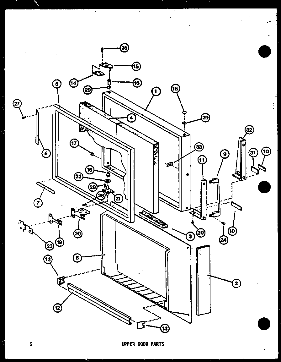 UPPER DOOR PARTS (TM-516F-C/P75658-6WC) (TM-516F-A/P75658-6WA) (TM-516F-G/P75658-6WG) (TM-516F/P75658-6W) (TM-516F-L/P75658-6WL) (TM-516E-C/P74645-15WC) (TM-516E/P74645-15W) (TM-516E-A/P74645-15WA) (TM-516E-L/P74645-15WL) (TM-516E-G/P74645-15WG) (TM-516F-