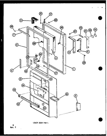 Lower door parts (tm-516f-c/p75658-6wc) (tm-516f-a/p75658-6wa) (tm-516f-g/p75658-6wg) (tm-516f/p75658-6w) (tm-516f-l/p75658-6wl) (tm-516e-c/p74645-15wc) (tm-516e/p74645-15w) (tm-516e-a/p74645-15wa) (tm-516e-l/p74645-15wl) (tm-516e-g/p74645-15wg) (tm-516f-