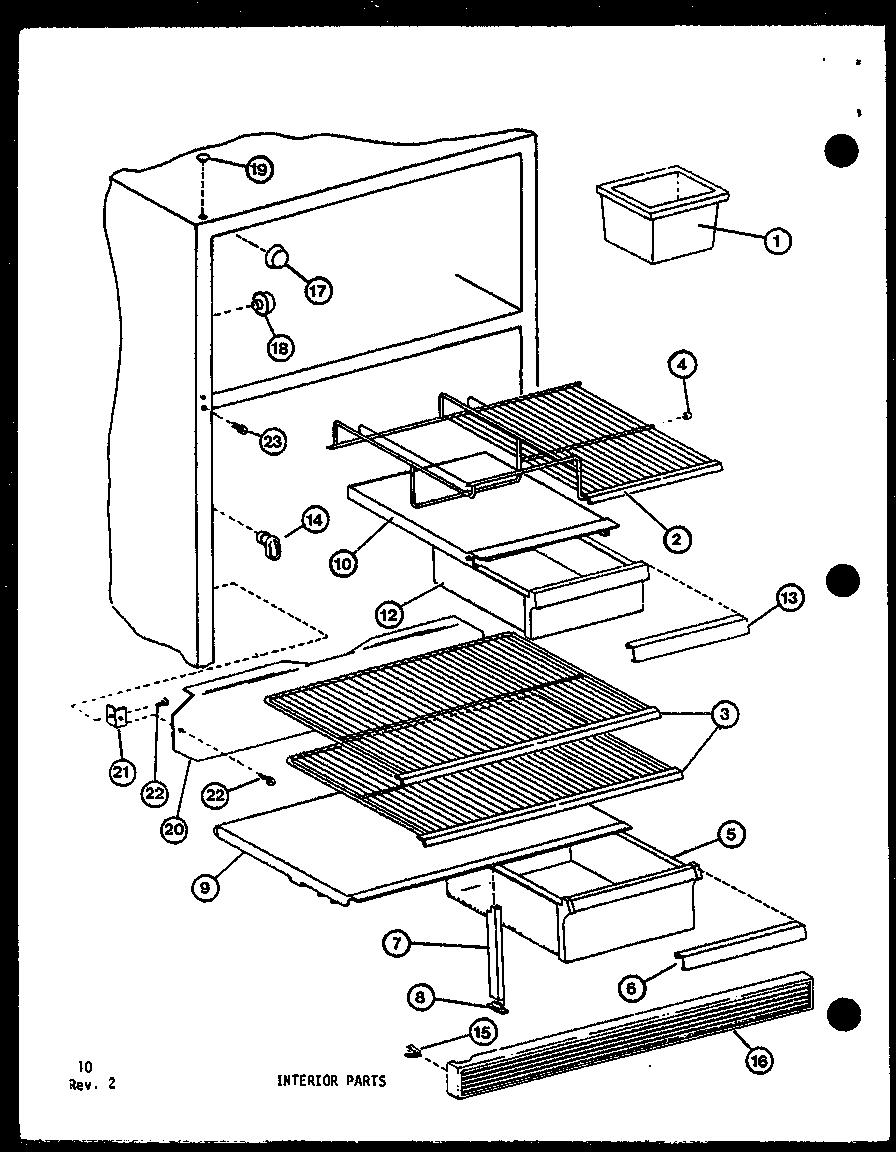 INTERIOR PARTS (TM-516F-C/P75658-6WC) (TM-516F-A/P75658-6WA) (TM-516F-G/P75658-6WG) (TM-516F/P75658-6W) (TM-516F-L/P75658-6WL) (TM-516E-C/P74645-15WC) (TM-516E/P74645-15W) (TM-516E-A/P74645-15WA) (TM-516E-L/P74645-15WL) (TM-516E-G/P74645-15WG) (TM-516F-1-