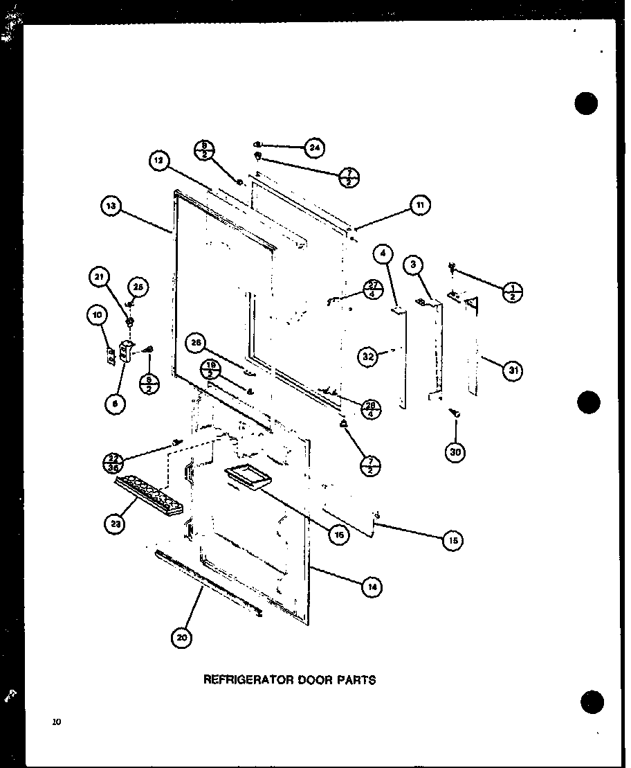 REFRIGERATOR DOOR PARTS (TRG16J/P7739032W)