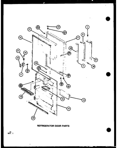 Refrigerator door parts (trg20j/p7739034w) (trgi20j/p7791105w) (trgi20j/p7791106w)