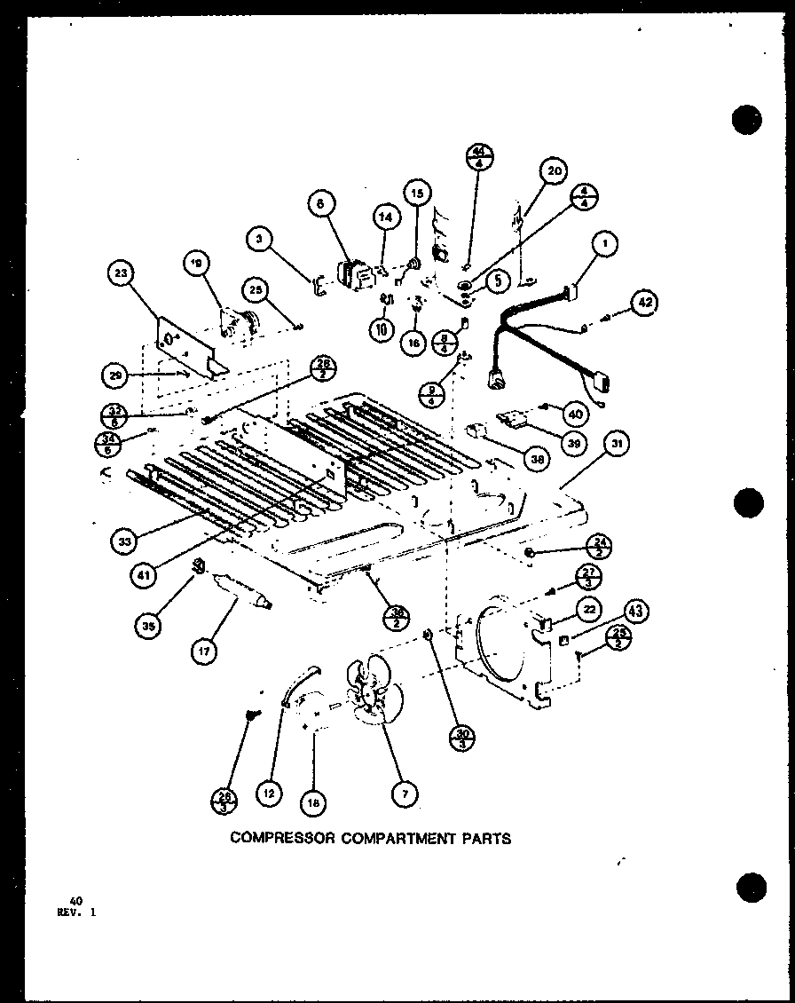 COMPRESSOR COMPARTMENT PARTS (TRG20J/P7739034W) (TRGI20J/P7791105W) (TRGI20J/P7791106W)