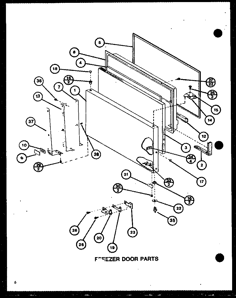 FREEZER DOOR PARTS (TCI18J/P7739036W) (TCI18J/P7739037W)