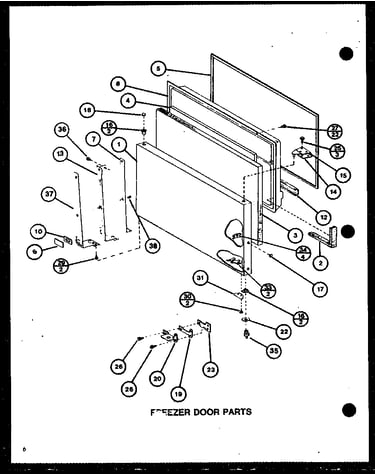 Freezer door parts (tci18j/p7739036w) (tci18j/p7739037w)