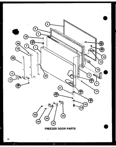 Freezer door parts (tci20j/p7739038w) (tci20j/p7739039w)