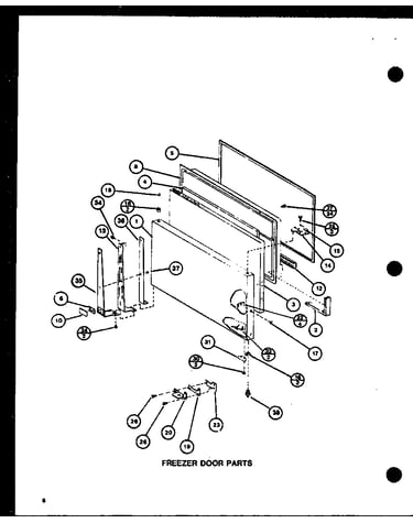 Freezer door parts (tj16k/p7791134w) (tj16k/p7791135w) (tji16k/p7791136w) (tji16k/p7791137w)