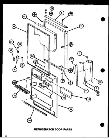 Refrigerator door parts (tj18j/p7791138w) (tj18k/p7791139w) (tji18k/p7791140w) (tji18k/p7791141w)