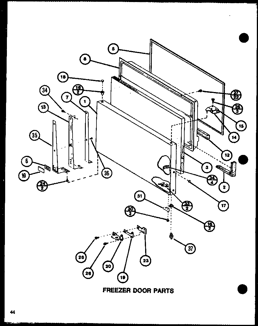 FREEZER DOOR PARTS (TJ22K/P7791146W) (TJI22K/P7791147W) (TJ22K/P7859201W)