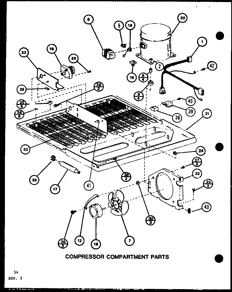 COMPRESSOR COMPARTMENT PARTS (TJ22K/P7791146W) (TJI22K/P7791147W) (TJ22K/P7859201W)