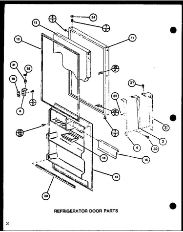 Refrigerator door parts (tm18m/p7859212w) (tm18m/p7859213w)