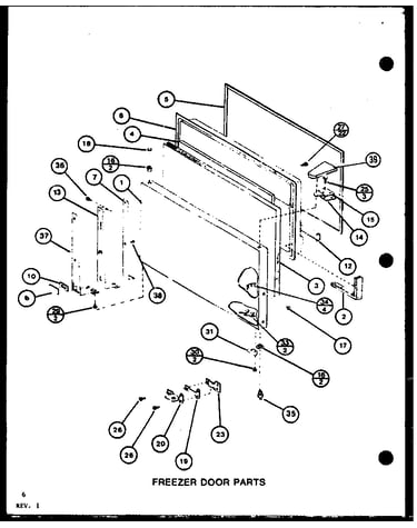 Freezer door parts (tc18m/p7858501w) (tc18m/p7858502w) (tc18mb/p7858526w) (tc18mb/p7858527w)