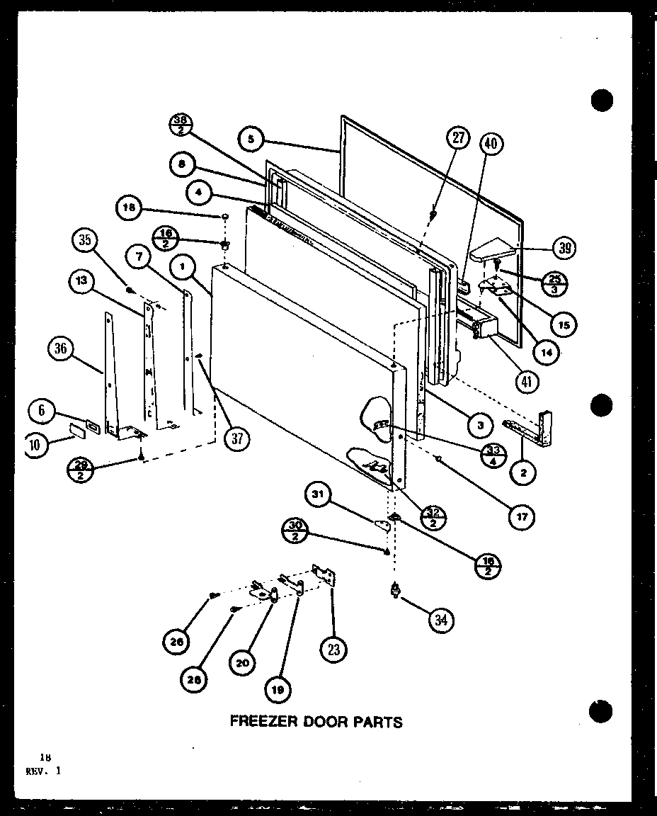 FREEZER DOOR PARTS (TC20M/P7858503W) (TC20M/P7858504W) (TC20MB/P7858528W) (TC20MB/P7858529W)