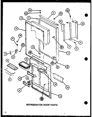 Refrigerator door parts (tc20m/p7858503w) (tc20m/p7858504w) (tc20mb/p7858528w) (tc20mb/p7858529w)