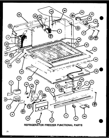 Refrigerator freezer functional parts (tc20m/p7858503w) (tc20m/p7858504w) (tc20mb/p7858528w) (tc20mb/p7858529w)