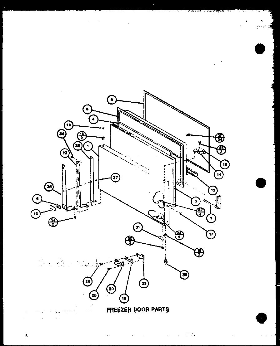 FREEZER DOOR PARTS (TJ16M/P7859218W) (TJ16M/P7859219W)