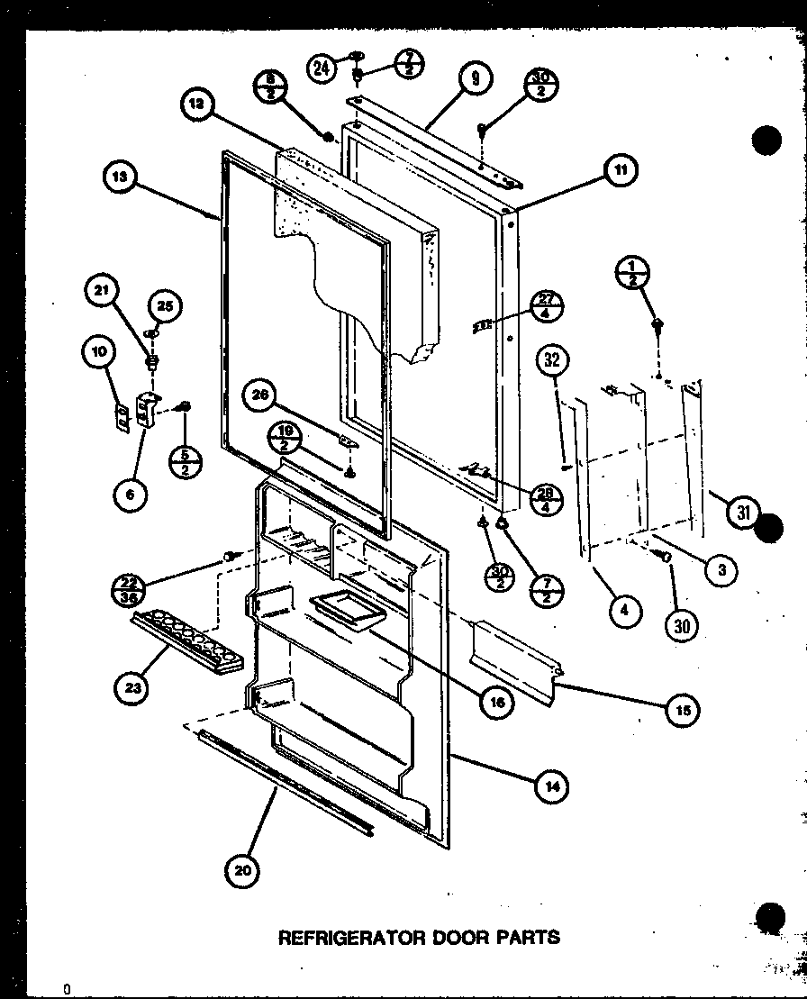 REFRIGERATOR DOOR PARTS (TJ16M/P7859218W) (TJ16M/P7859219W)