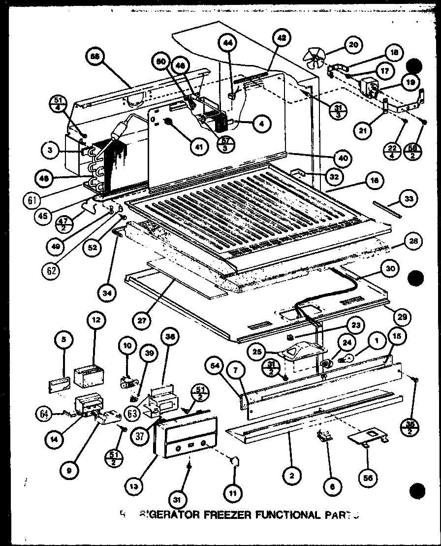 REFRIGERATOR FREEZER FUNCTIONAL PARTS (TJ18M/P7859220W) (TJ18M/P7859221W)
